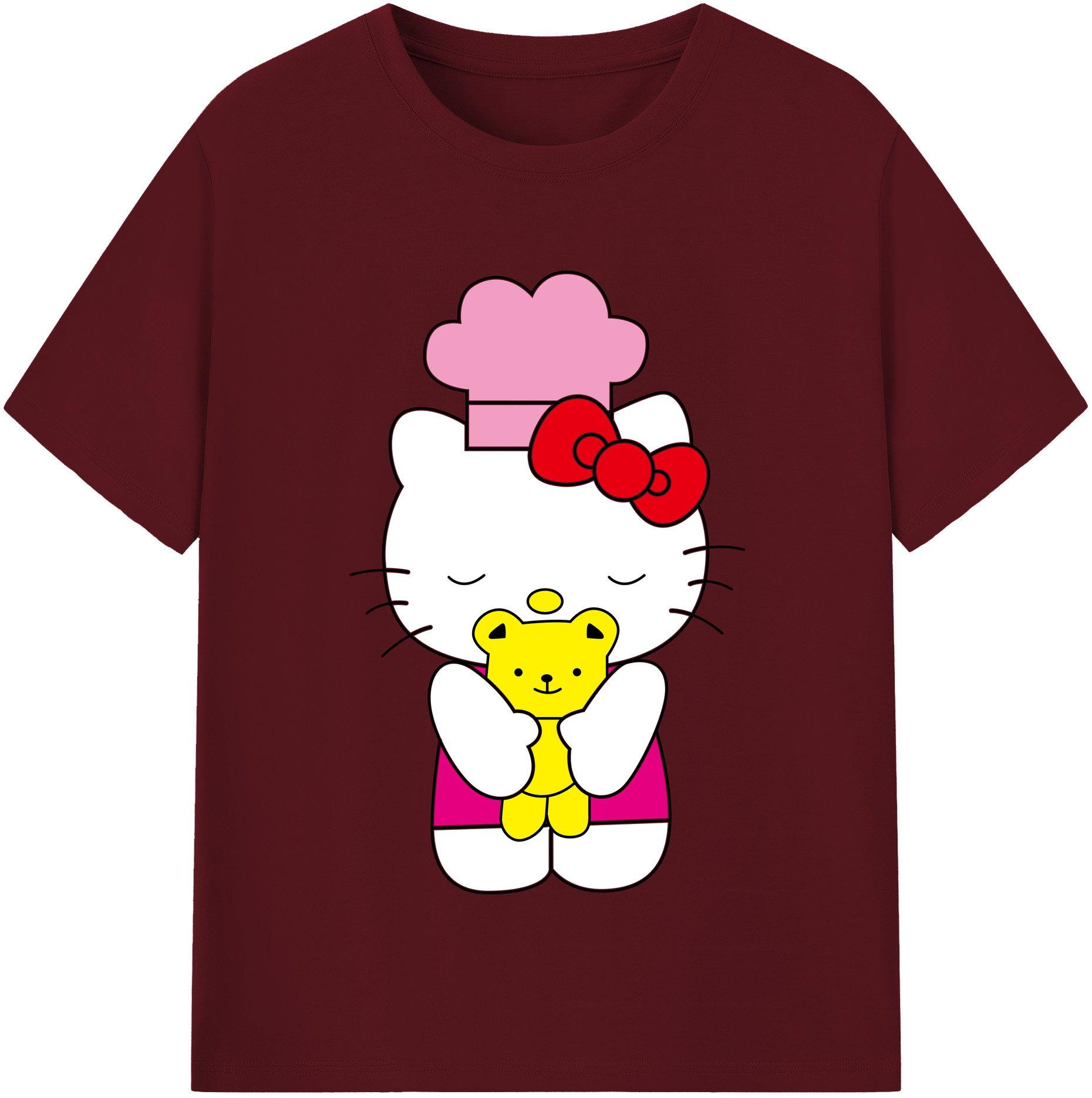（画像用） Hello Kitty ハローキティ 綿100％半袖Tシャツ（フロントプリント）